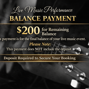 Live Music Booking- Remaining Balance