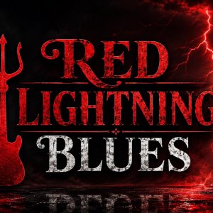Cover artwork for Red Lightning Blues, a free live blues-rock guitar session by Patrick Spicer Cassidy.